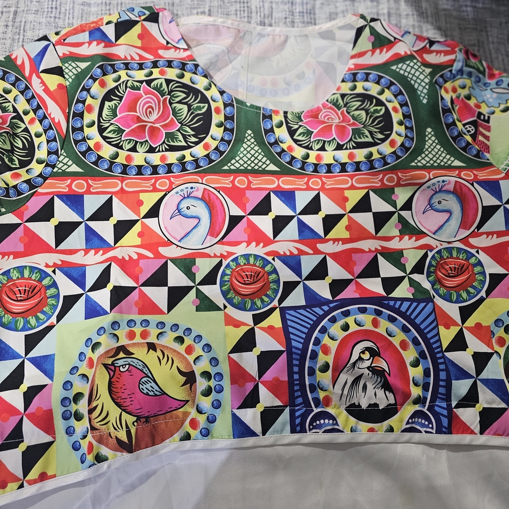 Colorful Geometric Patterned Top